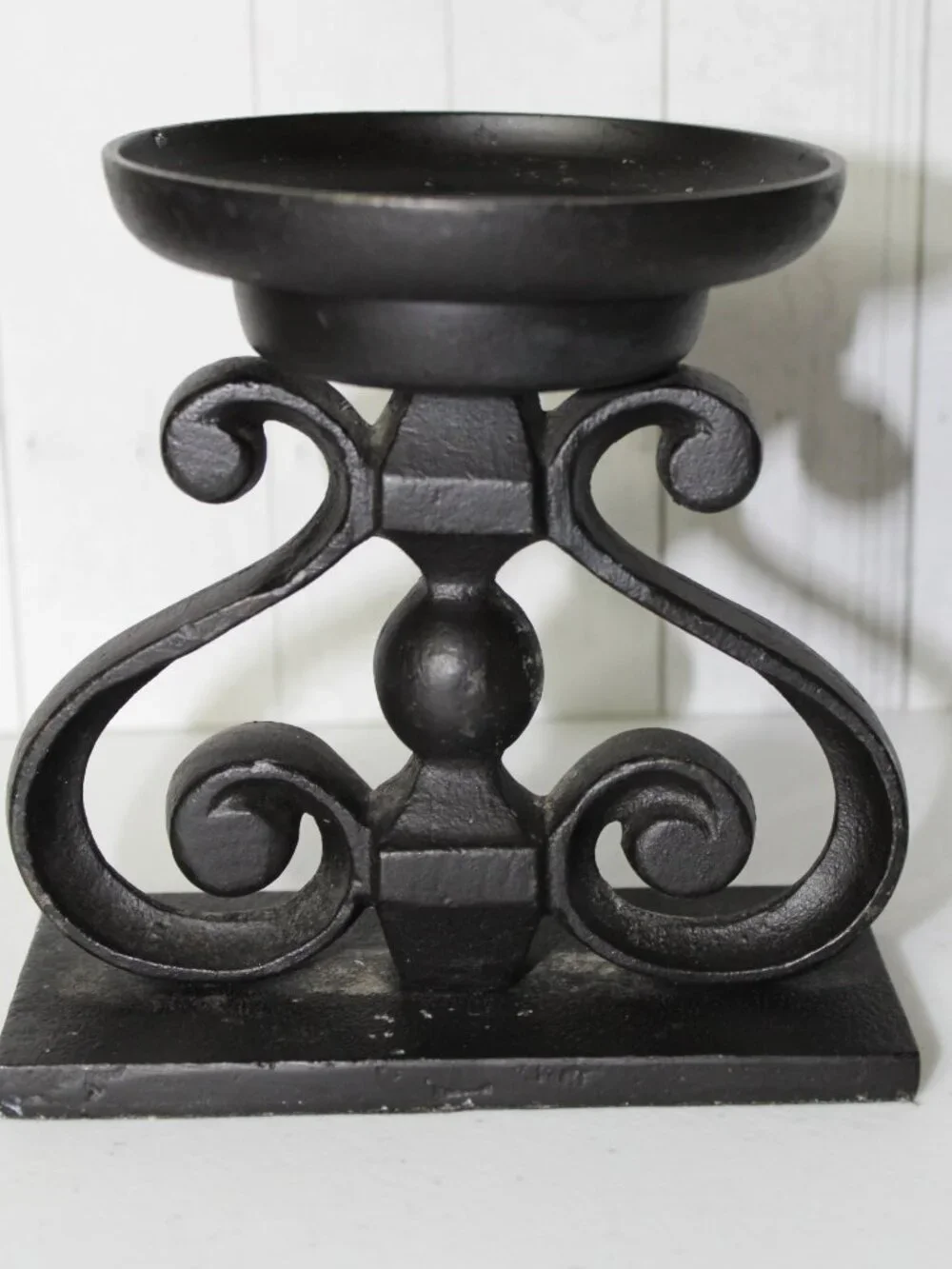 Pottery Barn Black Wrought Iron Metal Candle Holders Set Of Two